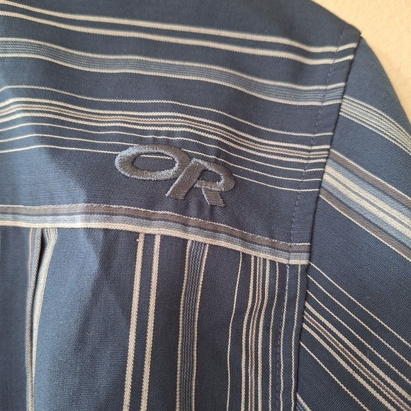 Outdoor Research Mens Striped Short Sleeve Button Down Shirt Size M - Picture 8 of 9